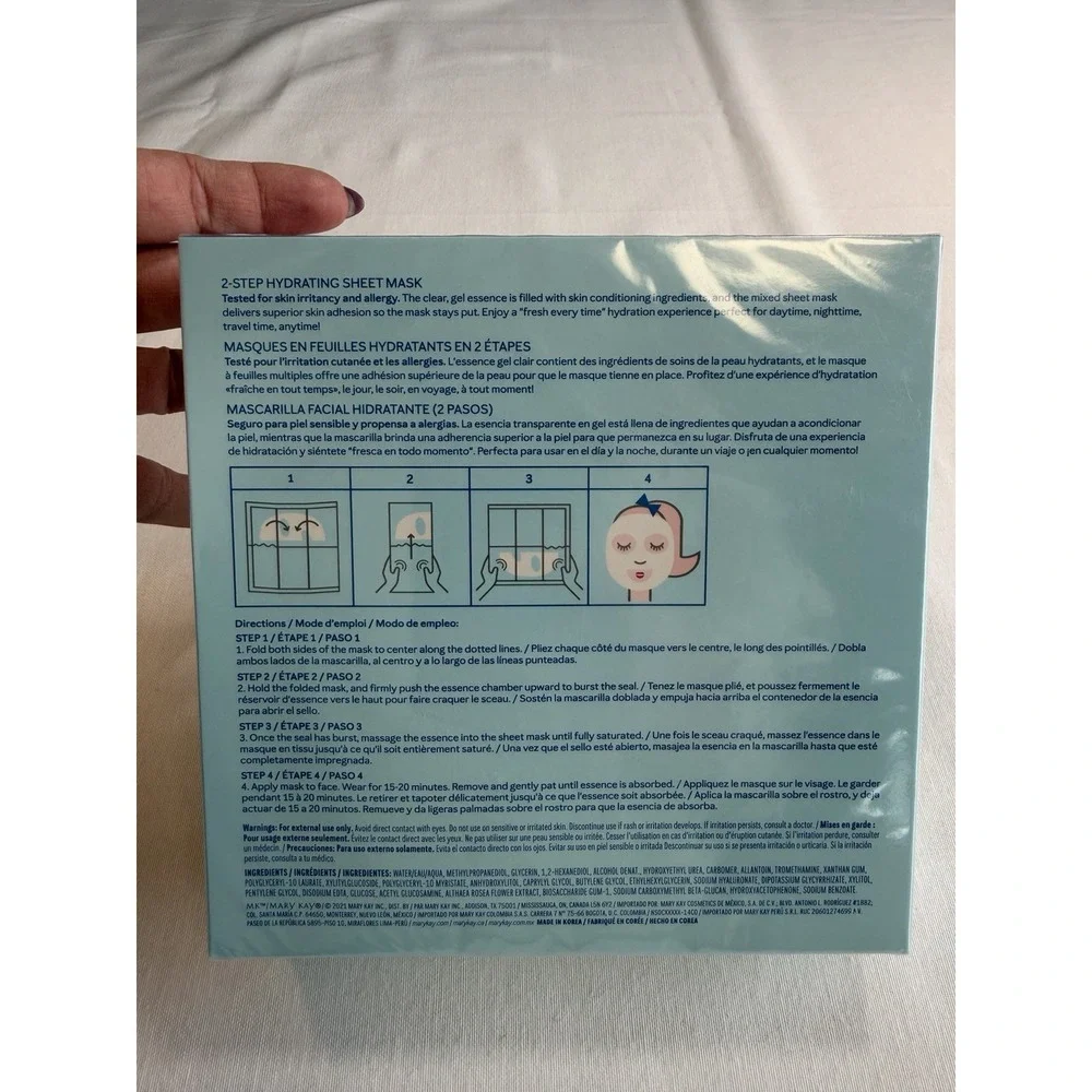 NWT Mary‎ Kay Hydrating 2 Step Sheet Masks Skincare Box Of 8